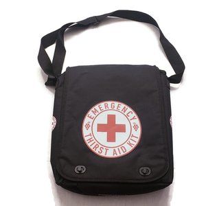 Insulated Wine Tote Bag 3 Bottle Messenger Black